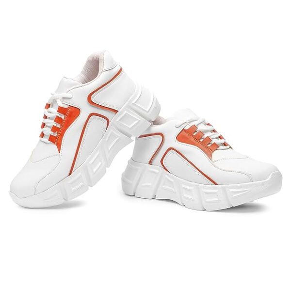 Vendoz Women & Girls White Casual Sports Shoes Sneakers