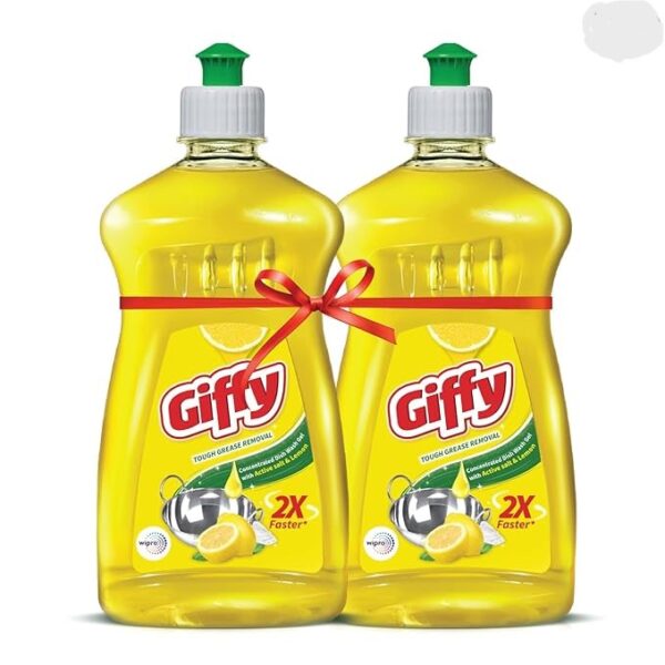 Giffy Liquid Dish Wash Gel with Active Salt & Lemon